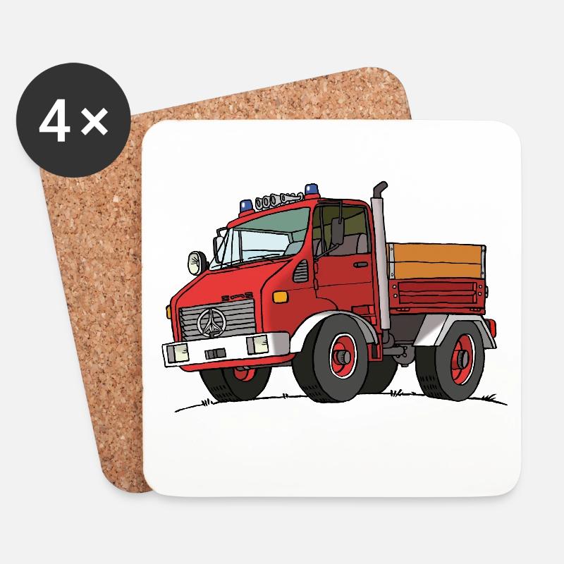 FeuerMog - Untersetzer (4er-Set) - Weiß