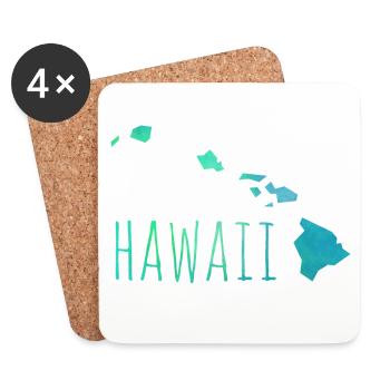 hawaii - Dessous de verre (lot de 4) - blanc - Devant