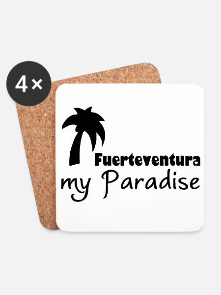 Fuerteventura Paradise Urlaub Geschenk - Untersetzer (4er-Set) - Weiß