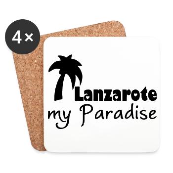 Lanzarote Paradise Urlaub Geschenk - Untersetzer (4er-Set) - Weiß - Vorne