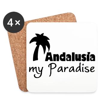 Andalusia Paradise Andalusien Urlaub Geschenk - Untersetzer (4er-Set) - Weiß - Vorne