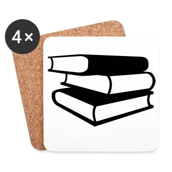 Bücher - Untersetzer (4er-Set) - Weiß - Vorne