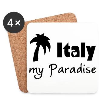 Italy Paradise - Coasters (set of 4) - white - Front