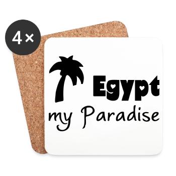 Egypt Paradise cadeau egypte vacances - Dessous de verre (lot de 4) - blanc - Devant
