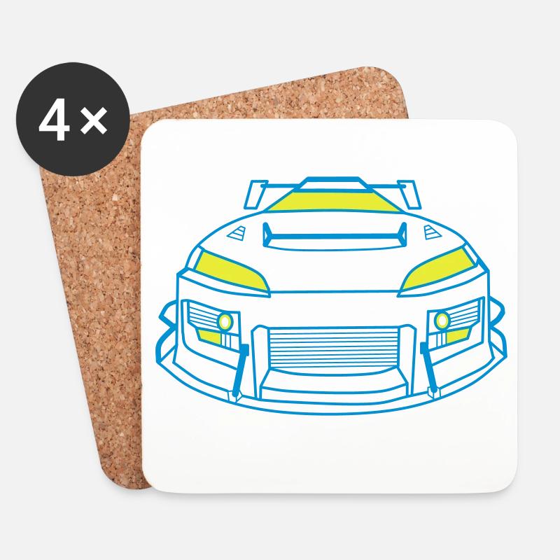 Auto Tuner - Untersetzer (4er-Set) - Weiß