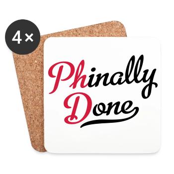 doctorate - Coasters (set of 4) - white - Front