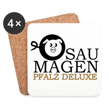 Pfalz Deluxe Saumagen - Untersetzer (4er-Set) - Weiß - Vorne
