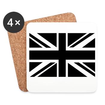 British Flag - Coasters (set of 4) - white - Front