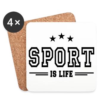 sport is life 2 - Coasters (set of 4) - white - Front