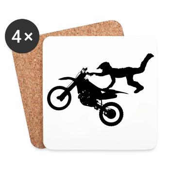 Jump of the Bikes - Coasters (set of 4) - white - Front