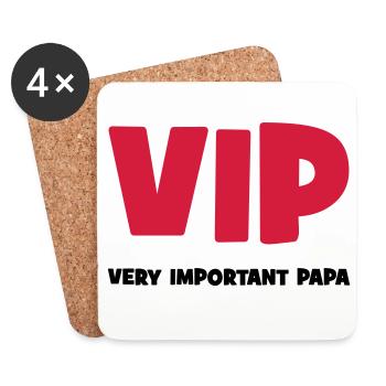 Very Important Papa :) - Dessous de verre (lot de 4) - blanc - Devant