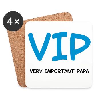 Very Important Papa ❤️ - Dessous de verre (lot de 4) - blanc - Devant