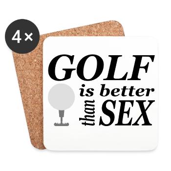 golf - Untersetzer (4er-Set) - Weiß - Vorne