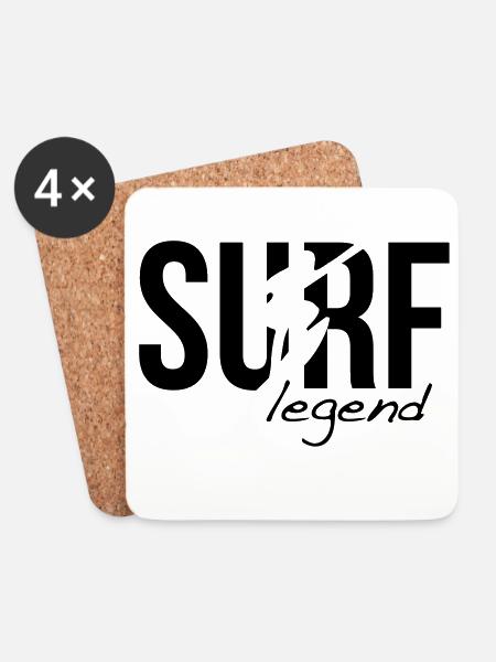 surf surfing surfen - Untersetzer (4er-Set) - Weiß