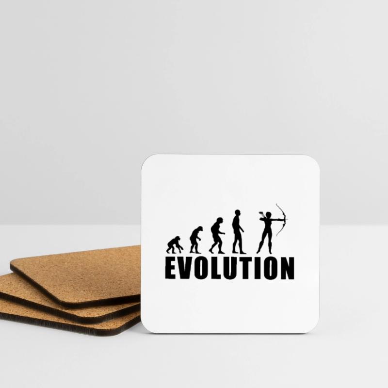 EVOLUTION BOGENSCHIESSEN Geschenk Untersetzer (4er-Set)