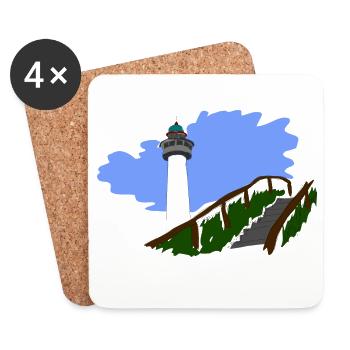 phare - Dessous de verre (lot de 4) - blanc - Devant
