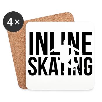inline skating - Untersetzer (4er-Set) - Weiß - Vorne