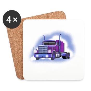 LKW - Untersetzer (4er-Set) - Weiß - Vorne