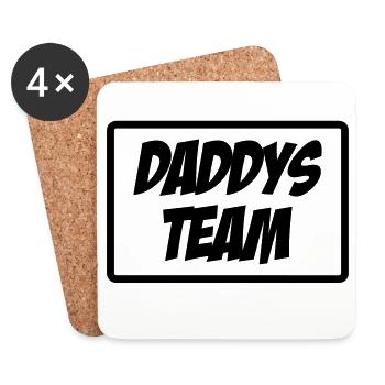 Daddy's Team - Coasters (set of 4) - white - Front