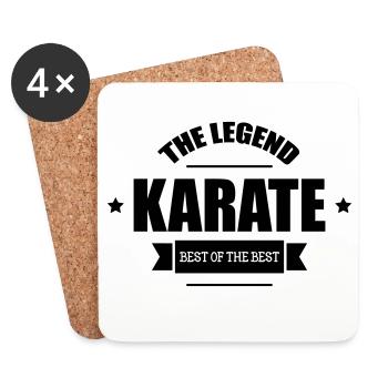 Karate The Legend - Dessous de verre (lot de 4) - blanc - Devant