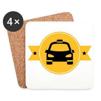 Taxi - Dessous de verre (lot de 4) - blanc - Devant