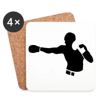 boxe - Dessous de verre (lot de 4) - blanc - Devant