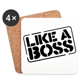 like a boss - Coasters (set of 4) - white - Front