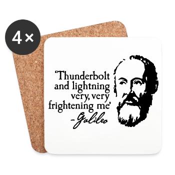Galileo - Thunderbold and lightning very very... - Coasters (set of 4) - white - Front
