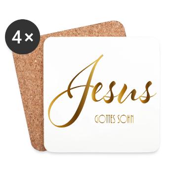Jésus fils de Dieu - Dessous de verre (lot de 4) - blanc - Devant