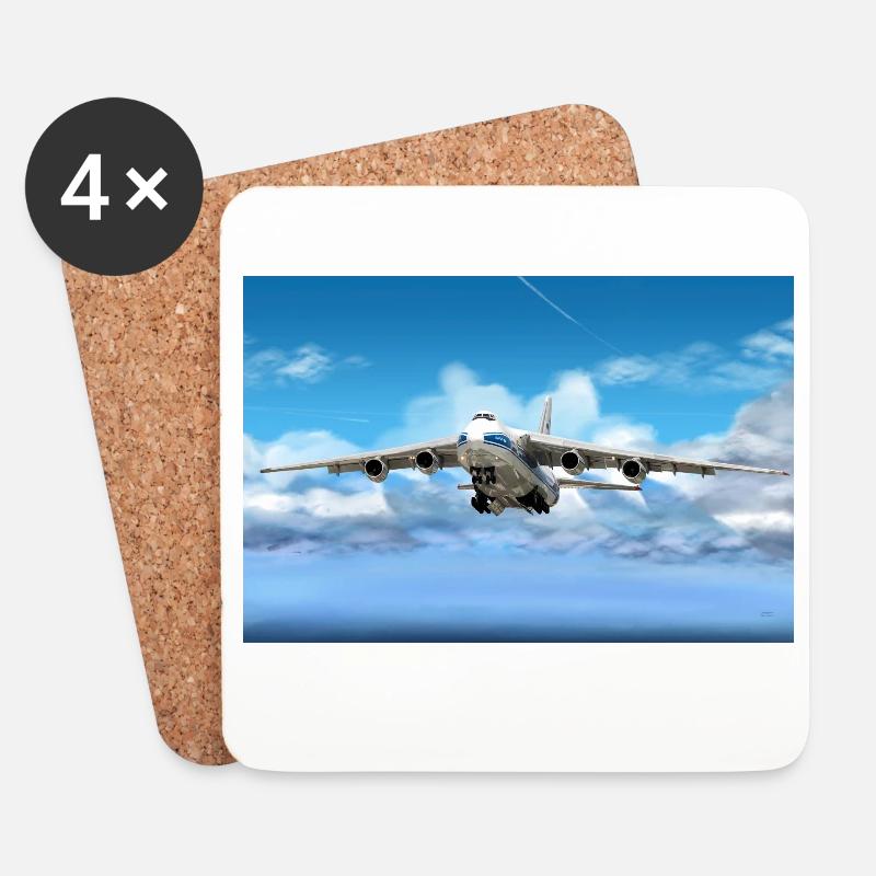 An-124 - Untersetzer (4er-Set) - Weiß