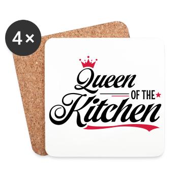 Cadeau pour la meilleure femme chef du monde - Dessous de verre (lot de 4) - blanc - Devant