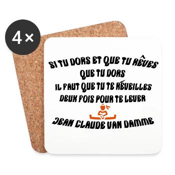 rever de dormir - Dessous de verre (lot de 4) - blanc - Devant