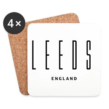 Leeds UK - Untersetzer (4er-Set) - Weiß - Vorne
