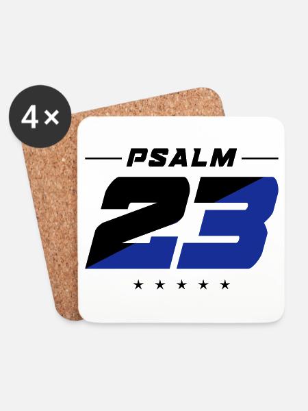 psalm 23 bibelvers - Untersetzer (4er-Set) - Weiß