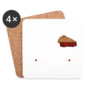 Pi Day Pie - Coasters (set of 4) - white - Front