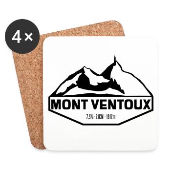 Mont Ventoux Slim Black Edition - Dessous de verre (lot de 4) - blanc - Devant