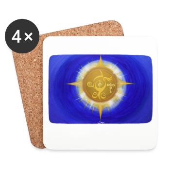 CreationLight of Divine Protection 1 - Coasters (set of 4) - white - Front