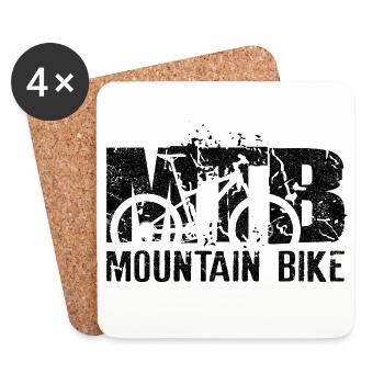 Mountain bike - Coasters (set of 4) - white - Front
