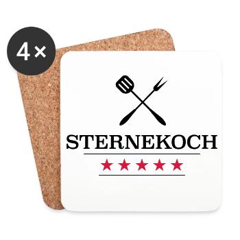 Sternekoch - Untersetzer (4er-Set) - Weiß - Vorne