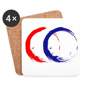 Croatie - Dessous de verre (lot de 4) - blanc - Devant