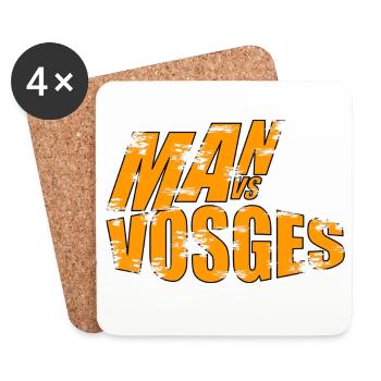 Man vs Vosges sauvage - Dessous de verre (lot de 4) - blanc - Devant