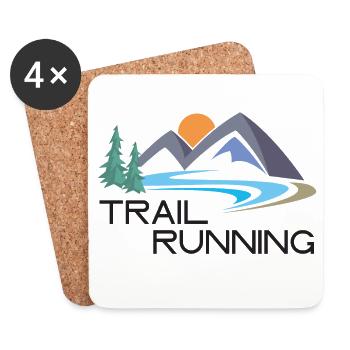 Trailrunning - Untersetzer (4er-Set) - Weiß - Vorne