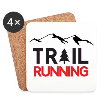 Trailrunning - Untersetzer (4er-Set) - Weiß - Vorne