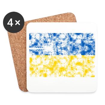 Ukraine - Coasters (set of 4) - white - Front