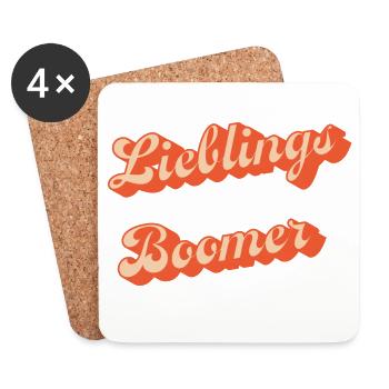 Lieblings Boomer Retro - Untersetzer (4er-Set) - Weiß - Vorne