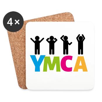 YMCA - Dessous de verre (lot de 4) - blanc - Devant