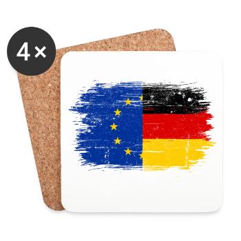 Hinweis Fusion EUGermany Pinsel - Untersetzer (4er-Set) - Weiß - Vorne
