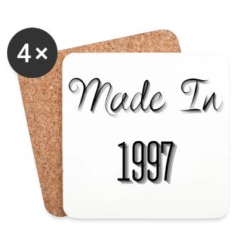 Created in 1997 - Coasters (set of 4) - white - Front