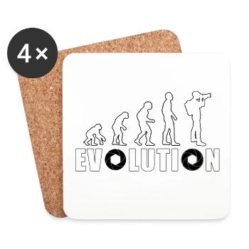 EVOLUTION PHOTOGRAPHY Photo Aperture Camera Gift - Coasters (set of 4) - white - Front