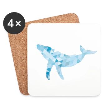 Humpback - Untersetzer (4er-Set) - Weiß - Vorne